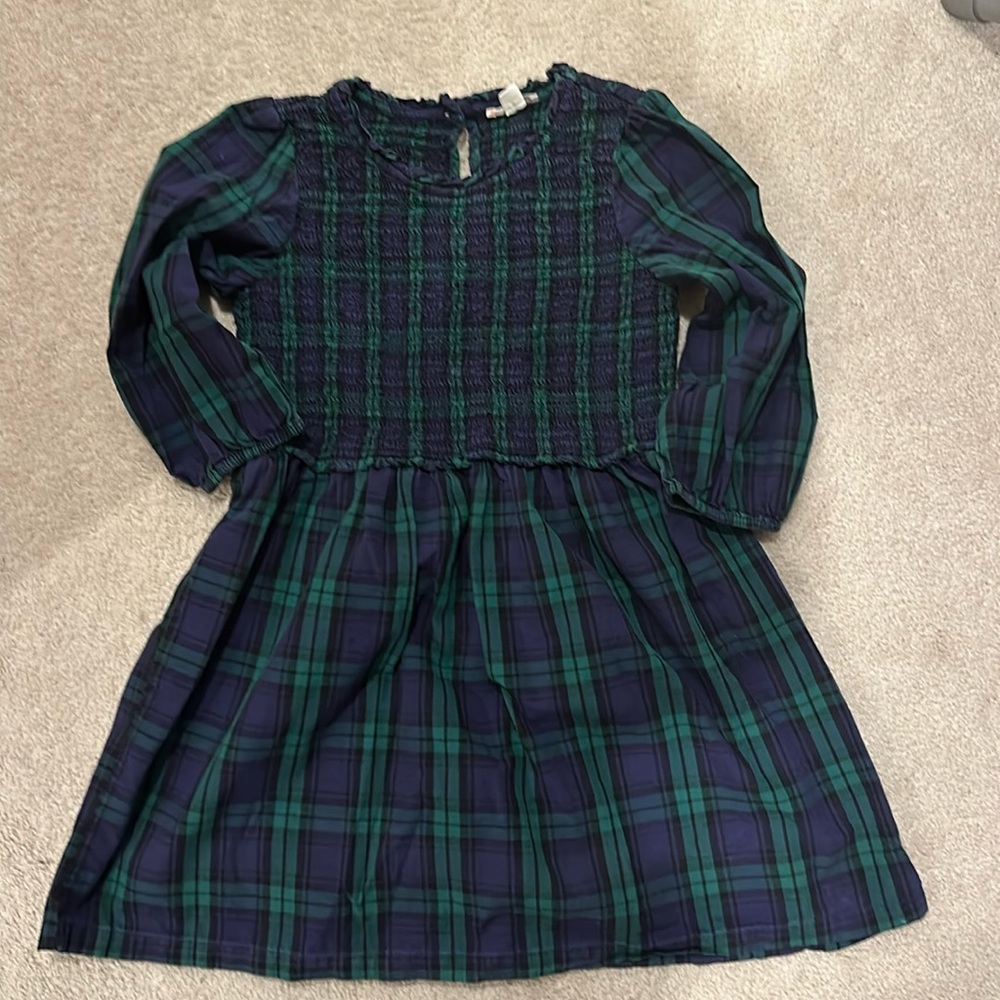 J.Crew kids ruched tartan dress, size 8